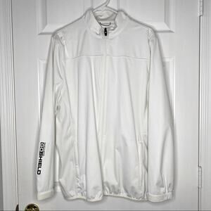 SKECHERS Mens 1.5 Layer Lightweight Running Rain Jacket Windbreaker White Large
